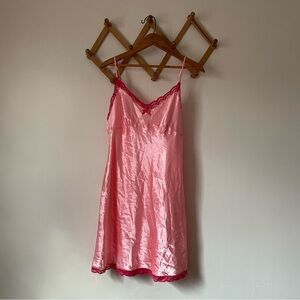 Pink Silky Lace Nightgown